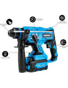 Taladro de Martillo Inalámbrico NEIKO 10882A 20V 6kg 2