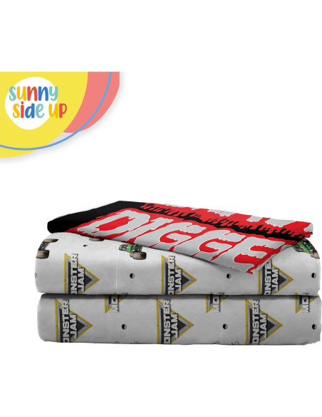 Conjunto de Sábanas Twin Sunny Side Up Monster Jam 3 Piezas