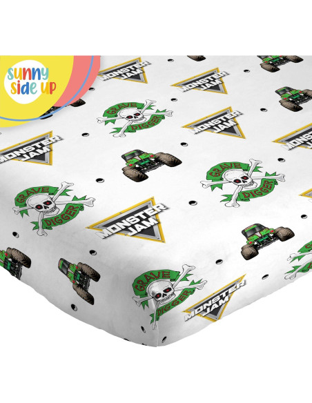 Conjunto de Sábanas Twin Sunny Side Up Monster Jam 3 Piezas