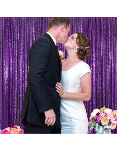 Fondo de Lentejuelas Morado ShinyBeauty 4x3.6m para Eventos 2