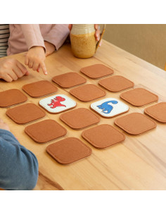 Juego de Emparejamiento de Fieltro Peapod Play - Dinosaurios 16 Tarjetas 2