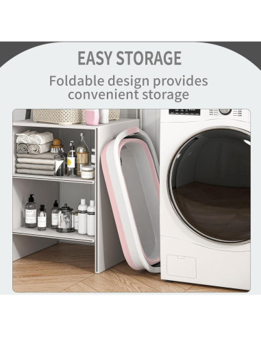 Bañera Plegable para Mascotas BREENHILL Rosa 23L