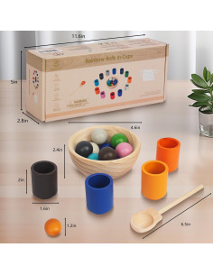 Juguete Montessori de Clasificación de Colores Woodenfun 2