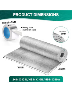 Aislamiento Reflectante HADOR 61 cm x 3 m para Ventanas 2