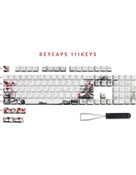 Set de Teclas Mecánicas PBT 111 MOLGRIA para Teclado Alemán