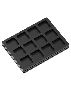 Caja de Almacenamiento de Teclas NLOFIN 12 Ranuras Aluminio Negro