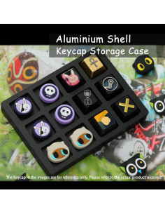 Caja de Almacenamiento de Teclas NLOFIN 12 Ranuras Aluminio Negro 2