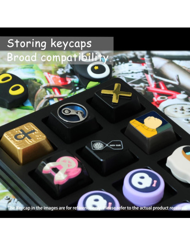 Caja de Almacenamiento de Teclas NLOFIN 12 Ranuras Aluminio Negro