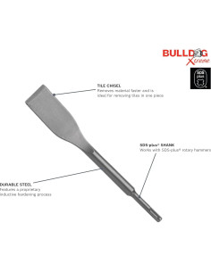 Cincel para Azulejos Bosch HS1465 38mm x 250mm SDS-Plus 2
