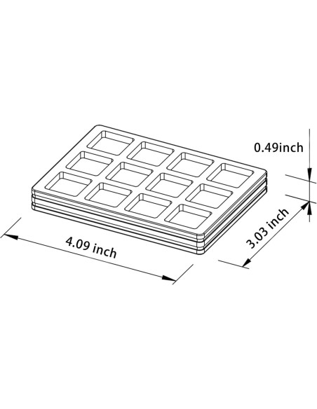Caja de Almacenamiento de Teclas NLOFIN 12 Ranuras Aluminio Negro