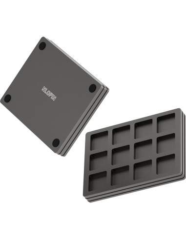 Caja de Almacenamiento de Teclas NLOFIN 12 Ranuras Aluminio Negro