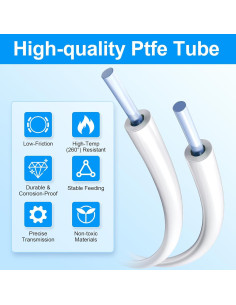 Tubo de PTFE 5m Tssinay 1.75mm con Cortador Resistente 260C 2