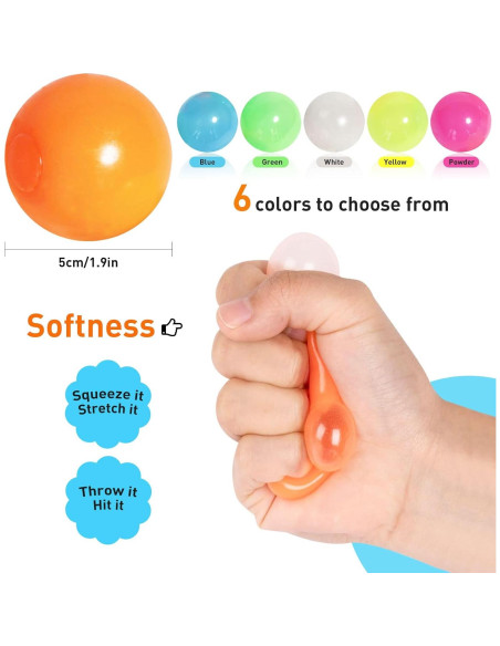 4 Bolas Adhesivas Brillantes QETRABONE para Alivio de Estrés