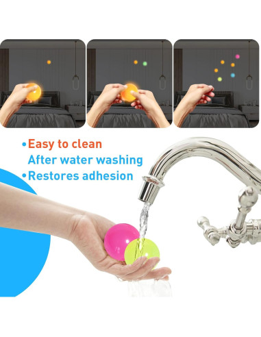 4 Bolas Adhesivas Brillantes QETRABONE para Alivio de Estrés