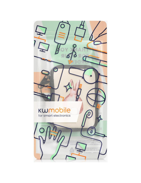 Funda de Neopreno kwmobile para Auriculares In-Ear - Cola de Conejo