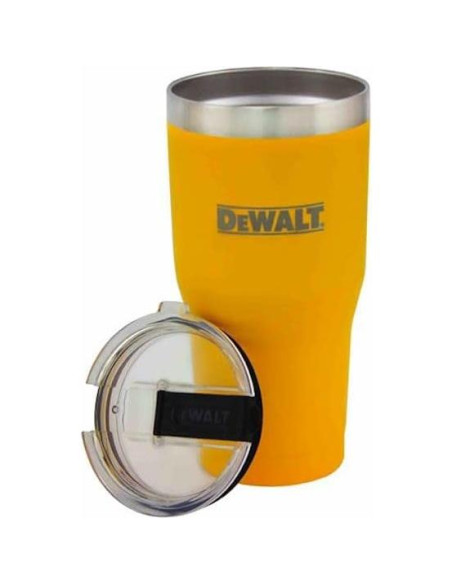 Vaso Térmico DEWALT 887 ml Amarillo Aislado Doble Pared