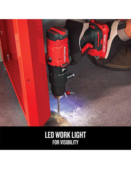 Taladro de Martillo Inalámbrico Craftsman V20 20V 1,27 cm