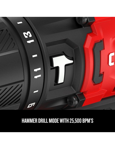 Taladro de Martillo Inalámbrico Craftsman V20 20V 1,27 cm