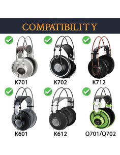 Almohadillas de Repuesto SOULWIT para Auriculares AKG K701 K702 2