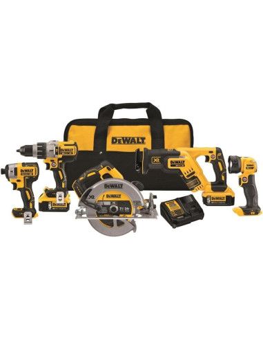 Kit DEWALT DCK594P2 20V XR 5 Herramientas Inalámbricas