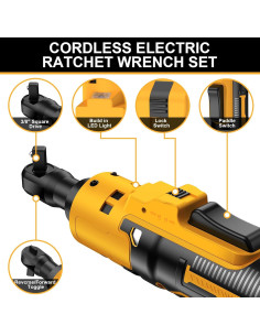 Llave de Trinquete Eléctrica Inalámbrica XXEXX 20V Max 3/8" y 1/2" 2