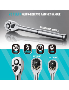 Kit de Herramientas Mecánicas DURATECH 121 Piezas con Caja 2