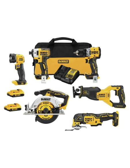 Kit Herramientas Inalámbricas DEWALT 20V MAX XR 6 Piezas