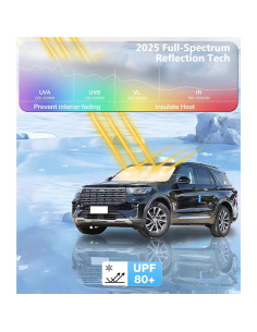 Sombra Solar Parabrisas Coche BAEZUS 2025 Plegable 149.86x80.01cm 2