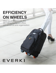 Mochila Rodante EVERKI Atlas 30L para Laptop 13-17.3" Negra 2