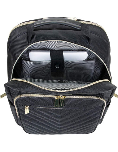 Mochila Kenneth Cole Reaction Chelsea Chevron 15" Negra