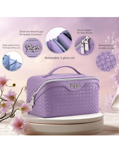 Bolsa de Maquillaje de Viaje BOYATU 3 Piezas Impermeable 2