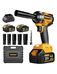 Llave de impacto Adedad 20V 750N.m 2 baterías 4.0Ah