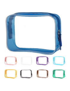 Bolsa de Viaje Transparente Buminee Azul Marino Pequeña 16.8x5.8x11.9cm
