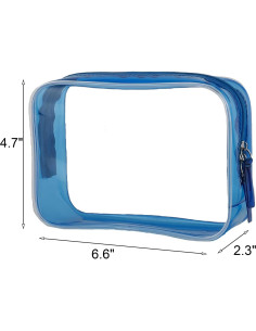 Bolsa de Viaje Transparente Buminee Azul Marino Pequeña 16.8x5.8x11.9cm 2