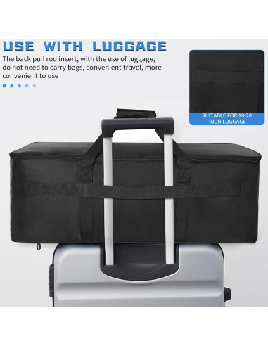 Bolsa organizadora de cables AKOZLIN 76x28x37 cm negra