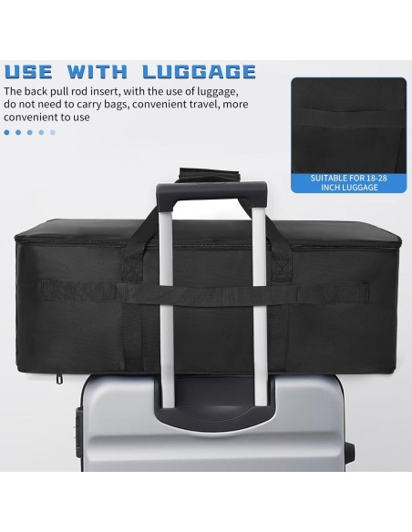 Bolsa organizadora de cables AKOZLIN 76x28x37 cm negra