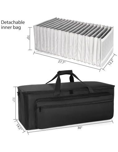 Bolsa organizadora de cables AKOZLIN 76x28x37 cm negra