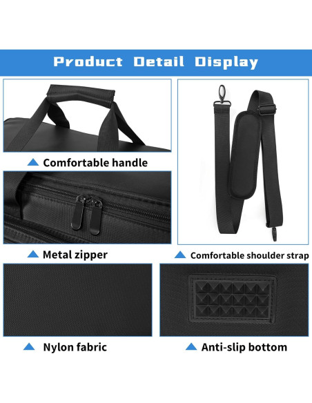 Bolsa organizadora de cables AKOZLIN 76x28x37 cm negra