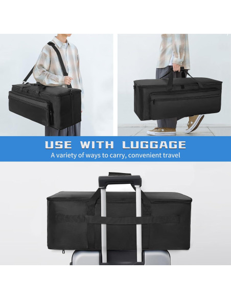 Bolsa organizadora de cables AKOZLIN 76x28x37 cm negra