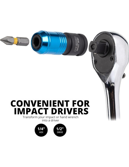 Adaptador de impacto NEIKO 30285A 3/8" a 1/4" hexagonal