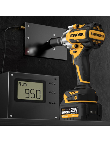 Llave de Impacto Inalámbrica EWORK 1/2" 21V 700 Nm Torque