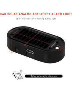 Luz de Alarma Simulada Solar NYTKL 2PCS Antirrobo LED Azul 2