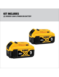 Kit de Carga DEWALT 20V MAX con 2 Baterías 5Ah y Bolsa 2