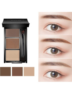 Paleta de Cejas en Polvo 3 Colores SNOVO - Maquillaje Profesional 2