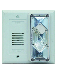 Sirena Estroboscópica Edwards 24V, Clara, 11.43 cm, 82dB