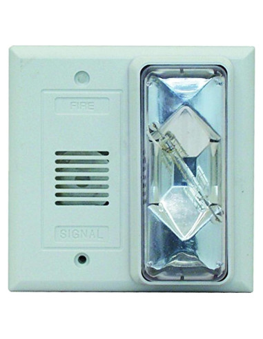 Sirena Estroboscópica Edwards 24V, Clara, 11.43 cm, 82dB