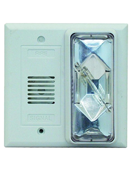 Sirena Estroboscópica Edwards 24V, Clara, 11.43 cm, 82dB