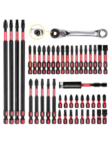 Conjunto de Puntas de Destornillador GEINXURN 46 Piezas