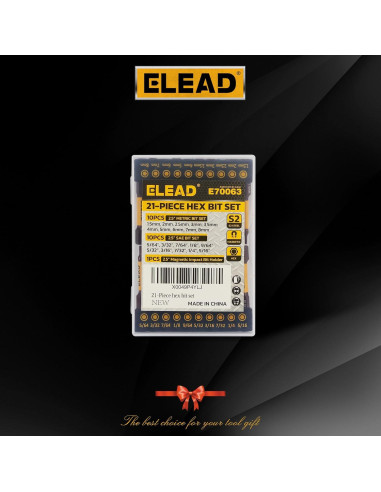 Juego de Brocas Hexagonales Allen ELEAD 21PCS Métrico y SAE