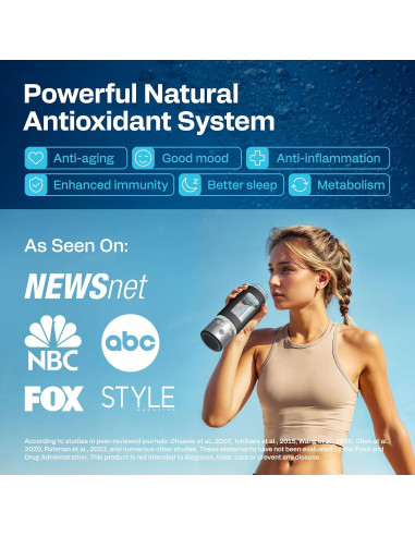 Botella de Agua de Hidrógeno ENERGILZ 480ml Antioxidante